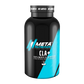 Cla + 90 softgel; Frasco con tonos negros y azules de aminoácidos.