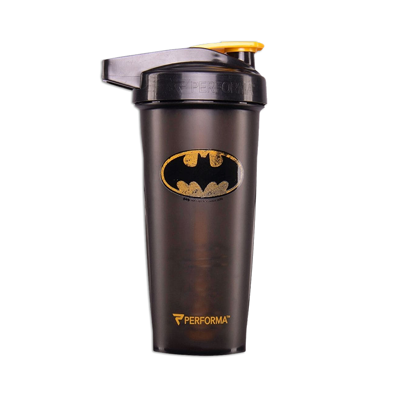 Batman shaker; Vaso mezclador con tonos oscuros.