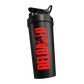 Reloaded shaker; Presentación de una botella mezcladora negra.