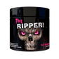 The ripper; Exposición de un frasco color negro de una fórmula pre-entreno.